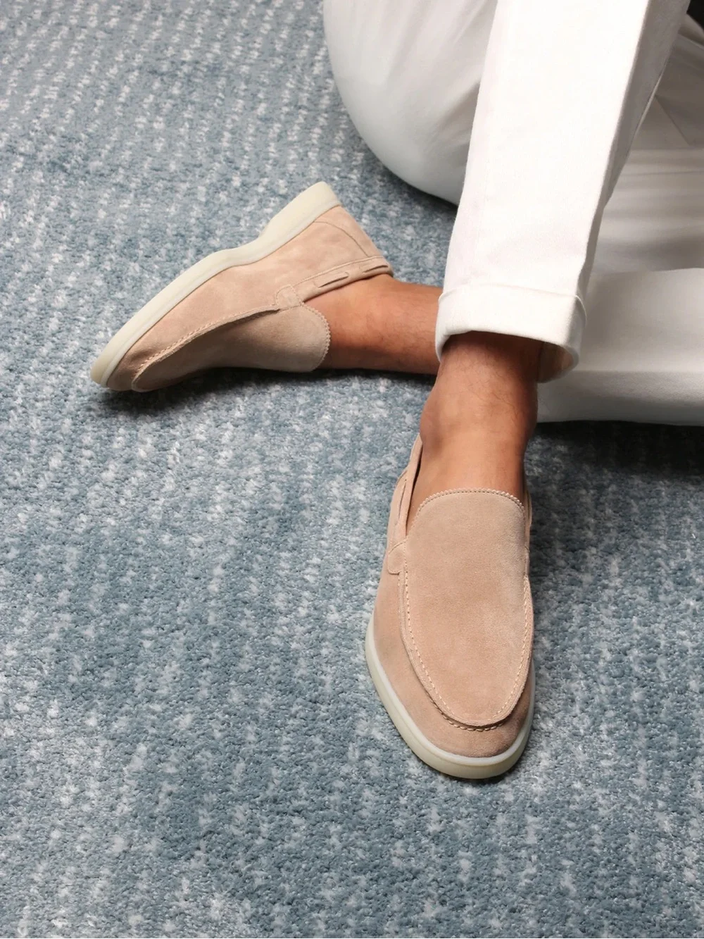 Aurelien Light Beige Yacht Loafer NIB 42